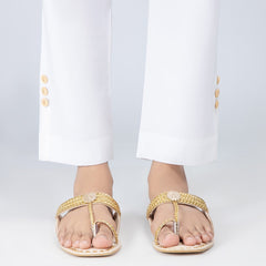 Button Down Pant - White